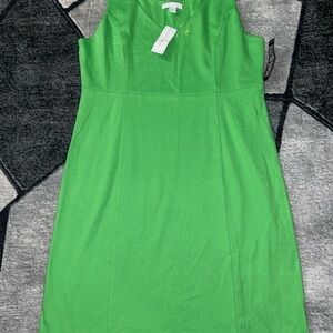 New York & Company Green Halter Sheath Mini Dress